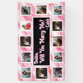 Heiraten Sie mich Vorschlag Banner mit Fotos (Vertikal)