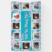 Heiraten Sie mich Vorschlag Banner mit Fotos (Vertikal)