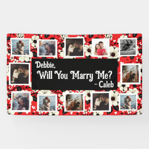 Heiraten Sie mich Vorschlag Banner mit Fotos