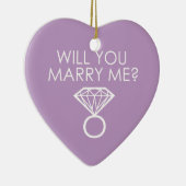 Heiraten Sie mich? Vorschlag Diamantring Keramik Ornament (Rechts)