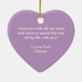 Heiraten Sie mich? Vorschlag Diamantring Keramik Ornament (Hinten)