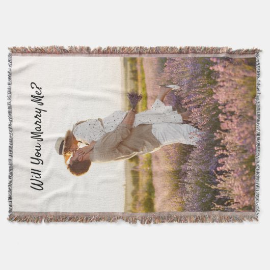 Heiraten Sie mich? Vorschlag Foto Decke (Vorderseite)