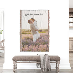 Heiraten Sie mich? Vorschlag Foto Decke