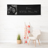 Heiraten Sie mich? | Vorschlag für ein Schwarzweiß Banner (Insitu)