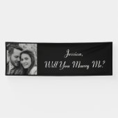 Heiraten Sie mich? | Vorschlag für ein Schwarzweiß Banner (Horizontal)