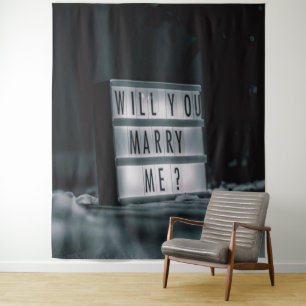 Heiraten Sie mich? Vorschlag für eine romantische  Wandteppich