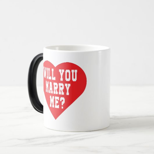 Heiraten Sie mich? Vorschlag Magische Tasse (Vorderseite Links)