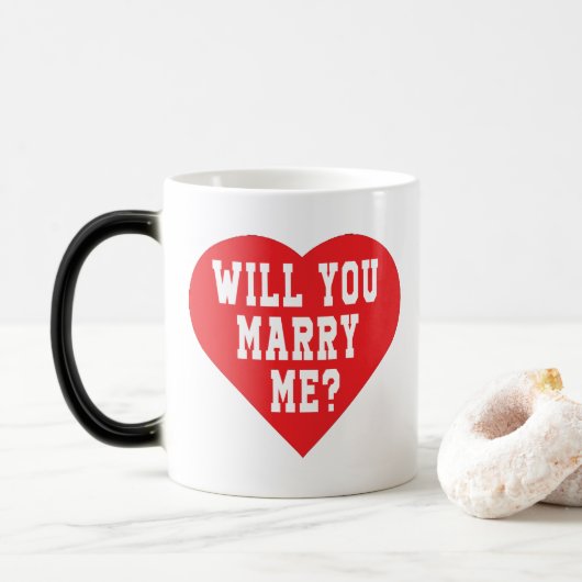 Heiraten Sie mich? Vorschlag Magische Tasse (Mit Donut)