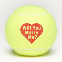 Heiraten Sie mich? Vorschlag Tennis Balls 3x