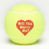 Heiraten Sie mich? Vorschlag Tennis Balls 3x Tennisbälle (Rückseite)