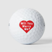 Heiraten Sie mich? Vorschlag zur Eheschließung Golfball (Vorderseite)