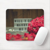 Heiraten Sie mich? Vorschlag zur Eheschließung Mousepad (Mit Mouse)