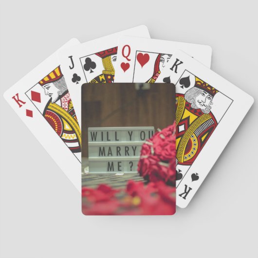 Heiraten Sie mich? Vorschlag zur Eheschließung Spielkarten (Rückseite)