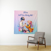 Heiraten Sie mich? | Vorschlag zur Eheschließung v Wandteppich (Beispiel)