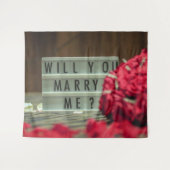 Heiraten Sie mich? Vorschlag zur Eheschließung Wandteppich (Vorderseite (Horizontal))