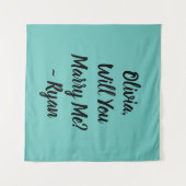 Heiraten Sie mich? | Vorschlag zur Eheschließung Wandteppich (Vorderseite (Horizontal))