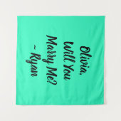 Heiraten Sie mich? | Vorschlag zur Eheschließung Wandteppich (Vorderseite (Horizontal))