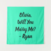 Heiraten Sie mich? | Vorschlag zur Eheschließung Wandteppich (Vorderseite)