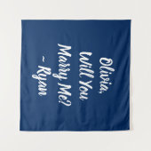 Heiraten Sie mich? | Vorschlag zur Eheschließung Wandteppich (Vorderseite (Horizontal))