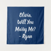 Heiraten Sie mich? | Vorschlag zur Eheschließung Wandteppich (Vorderseite)