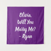 Heiraten Sie mich? | Vorschlag zur Eheschließung Wandteppich (Vorderseite)