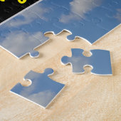 Heiraten Sie mich? Weiße/graue Wolken und blauer H Puzzle (Seite)