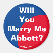 Heiraten Sie mir Abbott? Magnet (Vorne)