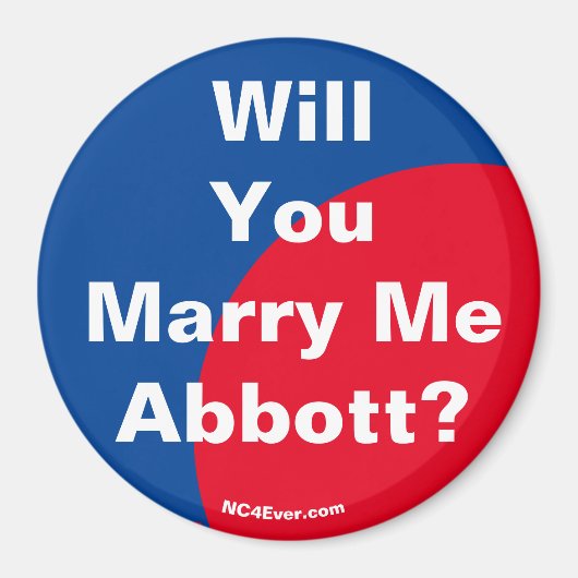 Heiraten Sie mir Abbott? Magnet (Vorne)