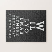 Heiraten Sie mir angepasstes Optikerdiagramm Puzzle (Horizontal)