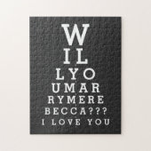 Heiraten Sie mir angepasstes Optikerdiagramm Puzzle (Vertikal)