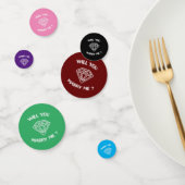 Heiraten Sie mir Art Deco Text Neon Diamond Konfetti (Gruppe)