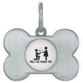 Heiraten Sie mir Bended Knee Man & Woman Tiermarke (Vorderseite)