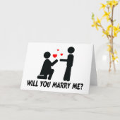 Heiraten Sie mir beneidet Knie Frau & Mann Karte (Gelbe Blume)