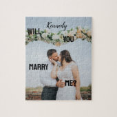 Heiraten Sie mir benutzerdefinierte Foto und Name  Puzzle (Vertikal)