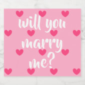 Heiraten Sie mir Bieretikett Bierflaschenetikett (Einzelnes Label)