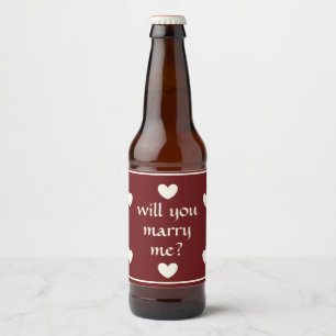 Heiraten Sie mir Bierflasche Bierflaschenetikett
