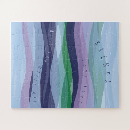 Heiraten Sie mir Cool Waves Jigsaw Puzzle (Horizontal)