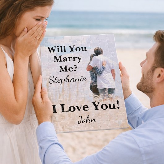 Heiraten Sie mir Custom Foto Puzzle