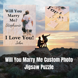 Heiraten Sie mir Custom Foto Puzzle