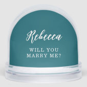 Heiraten Sie mir das Foto des Hochzeitvorschlags Schneekugeln (Vorderseite)