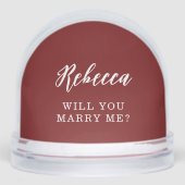 Heiraten Sie mir das Foto des Hochzeitvorschlags Schneekugeln (Vorderseite)