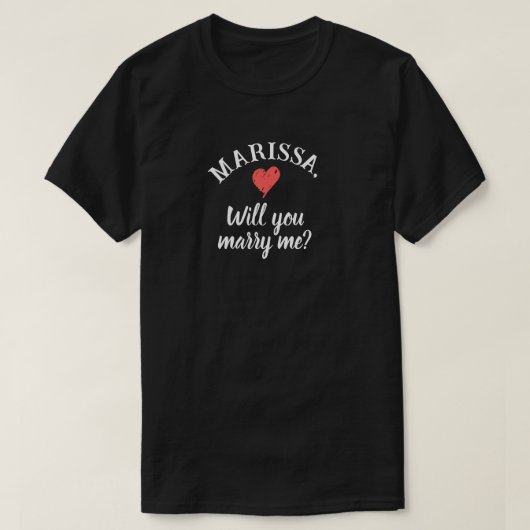 Heiraten Sie mir den Vorschlag für einen Personali T-Shirt (Design vorne)