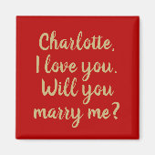 Heiraten Sie mir die rote Ehe?  Magnet (Vorne)