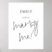 Heiraten Sie mir druckbaren Vorschlag Unterschreib Poster (Vorne)