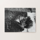 Heiraten Sie mir ein Puzzle mit schwarzem und weiß (Horizontal)