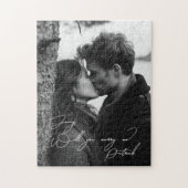 Heiraten Sie mir ein Puzzle mit schwarzem und weiß (Vertikal)