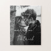 Heiraten Sie mir ein schwarz-weißes Vertikalrätsel Puzzle (Vertikal)