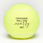Heiraten Sie mir einen Heiratsvorschlag Tennisbälle (Vorderseite)
