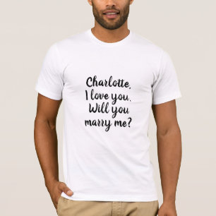 Heiraten Sie mir einen schwarzen Vorschlag  T-Shirt