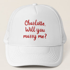 Heiraten Sie mir einen Vorschlag für eine benutzer Truckerkappe